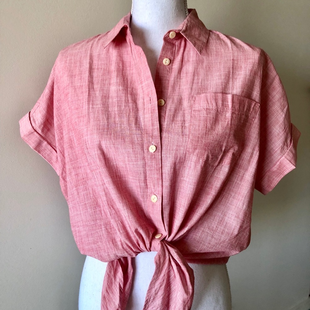 Madewell tie-front top